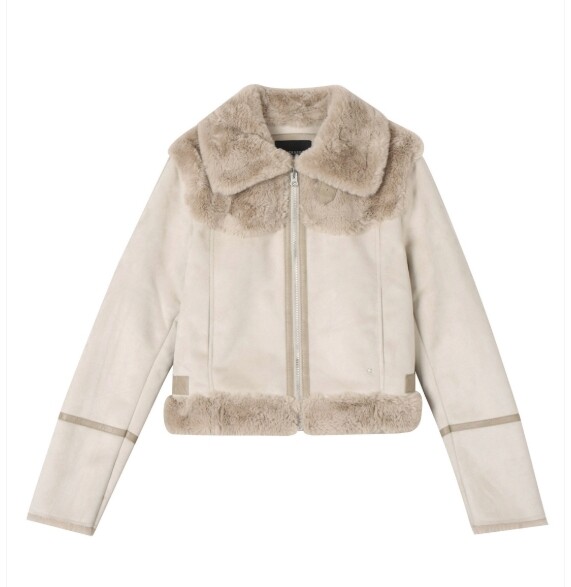 BUCKROO [AK수원점] [버커루] 레가시 여성 퍼 배색 크롭 무스탕(B244LI620P)