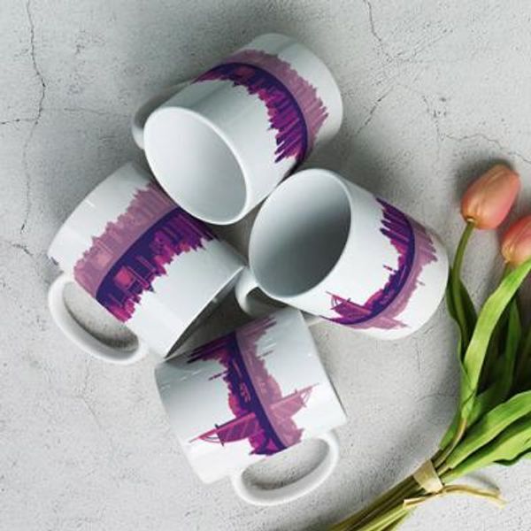 산동세라믹/천호 교보문고 꾸밈 bh212-디자인머그컵4p-아랍에미리트두바이여행