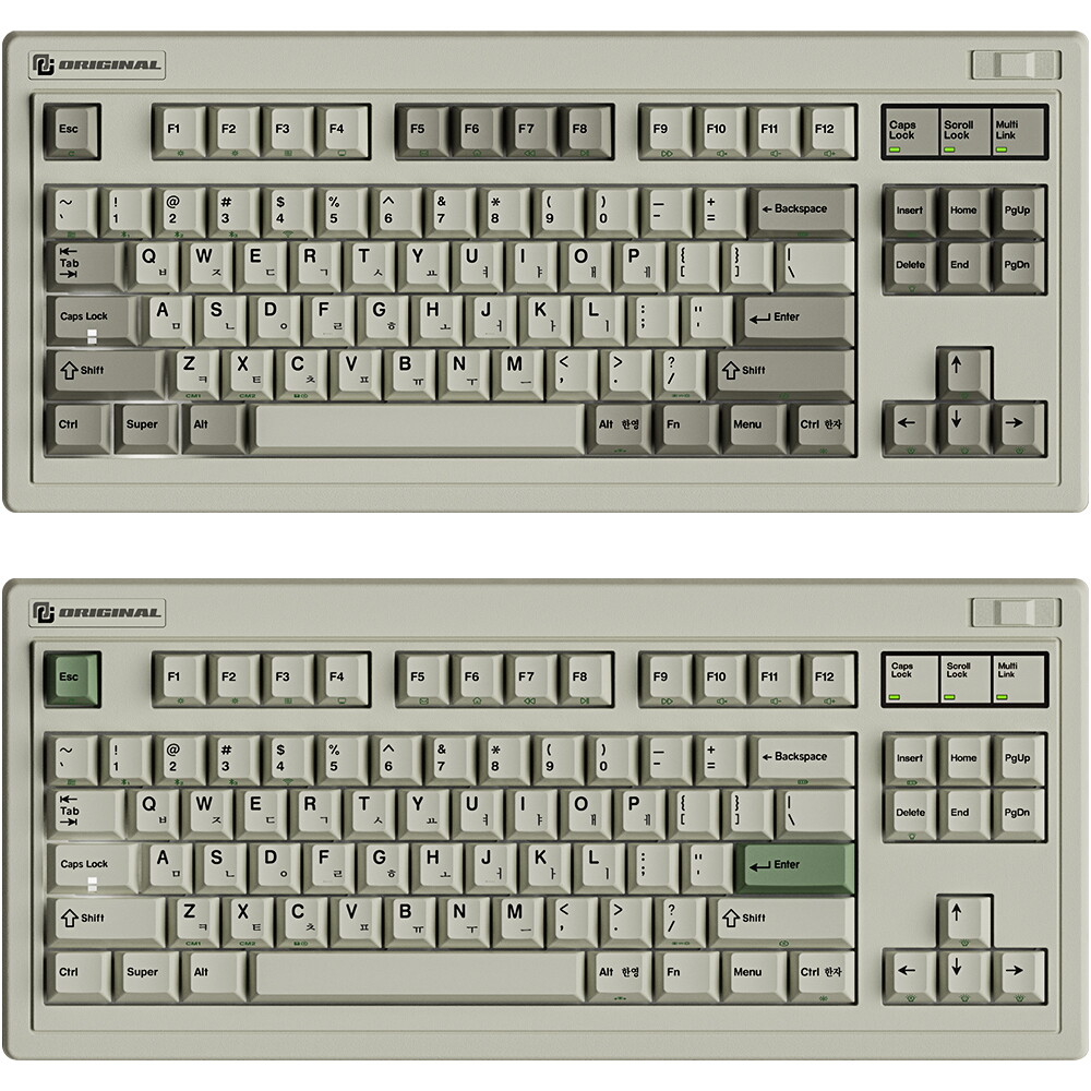 FL ESPORTS 기타 FL ESPORTS OG87 유무선 핫스왑 풀윤활 기계식 그레이 한글 (저소음 고래축)