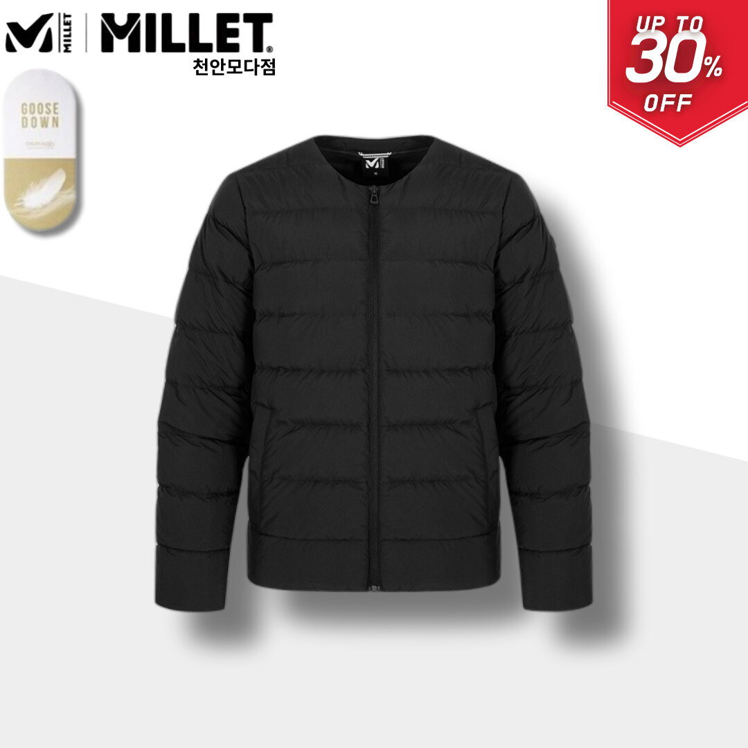 밀레 [밀레]밀레 패딩 남성 경량 겨울 라운드넥 퀄팅 다운 자켓 블랙_CA