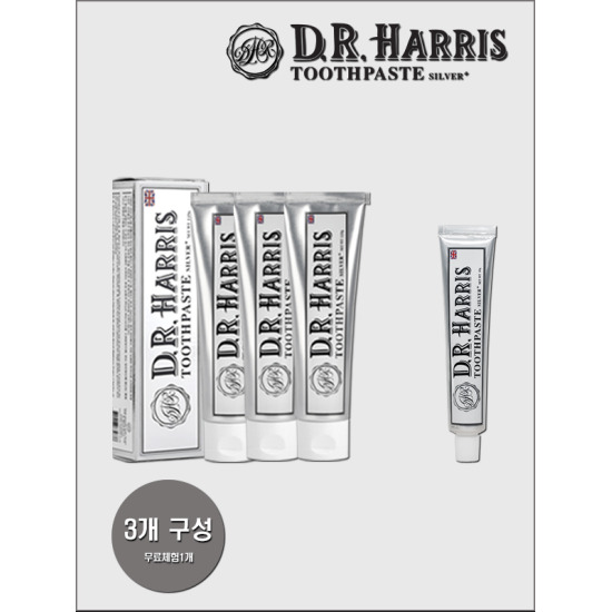 디알해리스 프리미엄 치약 120g 3개+60g 1개(무료체험용)