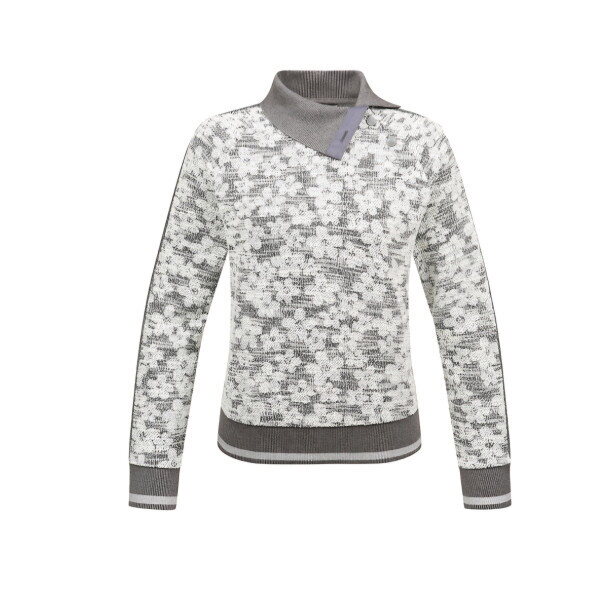 링스골프 [링스골프]24FW 여성 꽃 자카드 오픈에리 티셔츠 MG_US