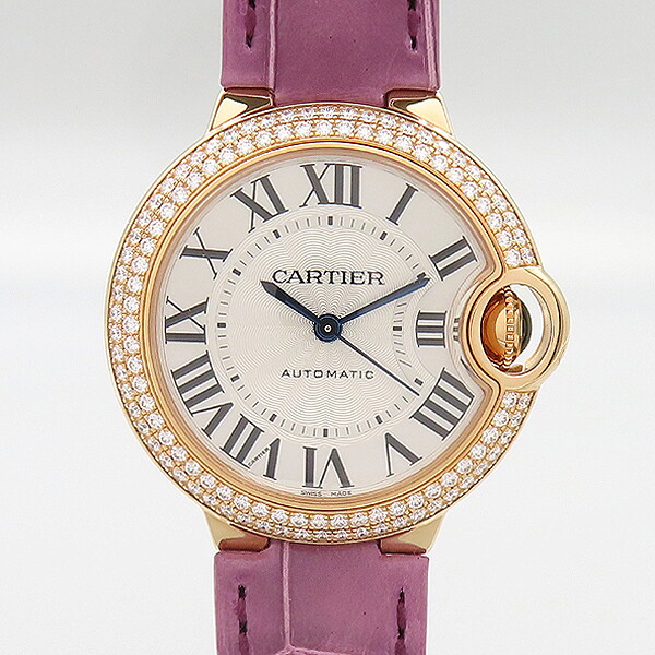 CARTIER 까르띠에 [중고] 까르띠에 고이비토 중고명품 - 까르띠에 발롱블루 33MM 다이아 18K 핑크골드 여성시계 - 60267wp