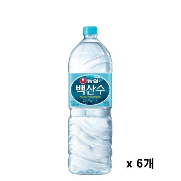 교보문고 이룸 농심 백산수 2L x 6개 생수 물 먹는샘물 2리터