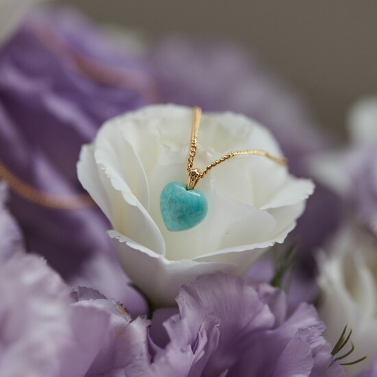 [빈티지헐리우드][빈티지헐리우드]Gemstone Heart Necklace_VH2279NE016B