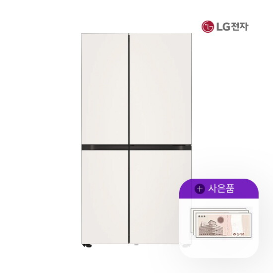 LG전자 [렌탈]LG전자 렌탈 LG 디오스 냉장고 엘지 오브제 832L 글라스 매직스페이스 S834BB30 5년 58900/60개월 의무사용