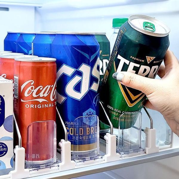 셀러허브(하프클럽) [하프클럽/셀러허브_여성트랜드패션]캔음료 냉장고 정리용기 레일형 5라인