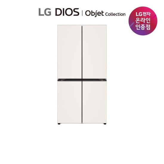 [LG전자][냉동고증정]LG 오브제 4도어 글라스 냉장고 870L[H875GBB011/H875GGA011]