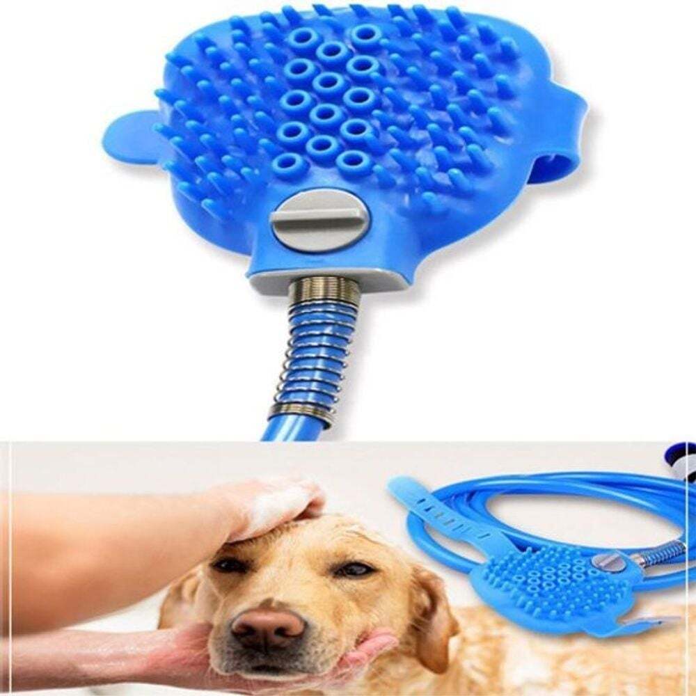 포비엘라 에이치플러스몰 애견 샤워기 멀티 브러쉬 샤워헤드 샤워호스 2in1 애완동물 세척기