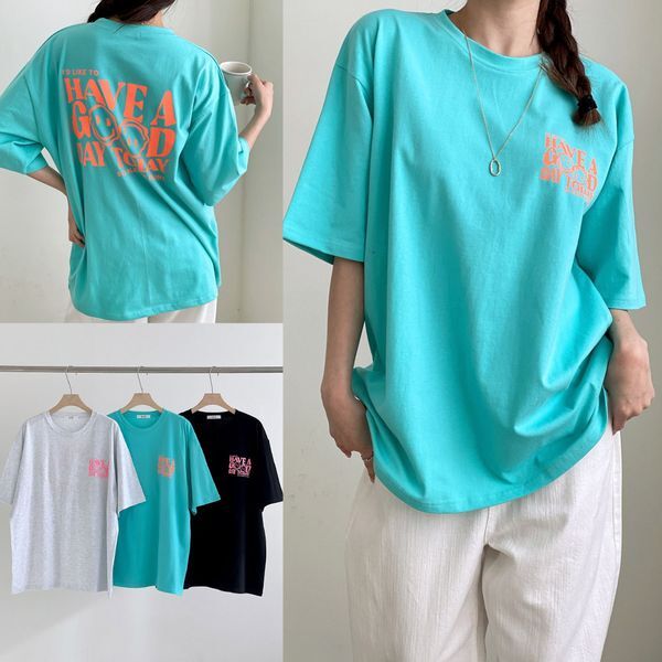 시드마켓 [하프클럽/시드마켓]데이스마일오버티셔츠 603X506S 빅사이즈 여성의류