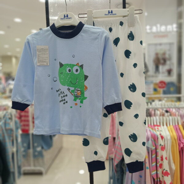 상세페이지 참조 쁘띠앙팡 [쁘띠앙팡]모다구리 탈렌트클로젯 JA공룡발상하내복 실내복_GN