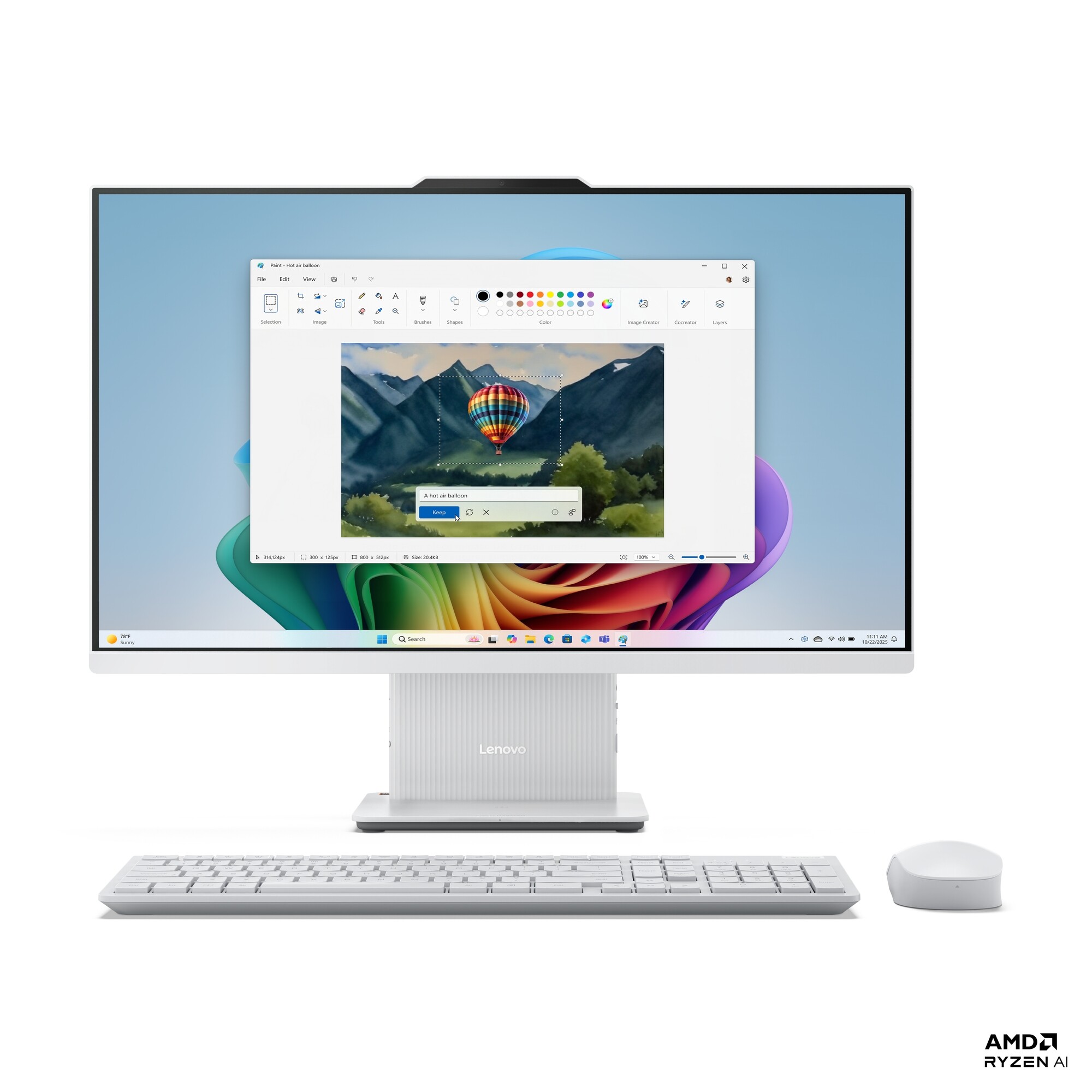 레노버 레노버 레노버 일체형 올인원PC AIO 27AKP10 F0JE000RKR 라이젠5 220 64GB 1TB FREEDOS
