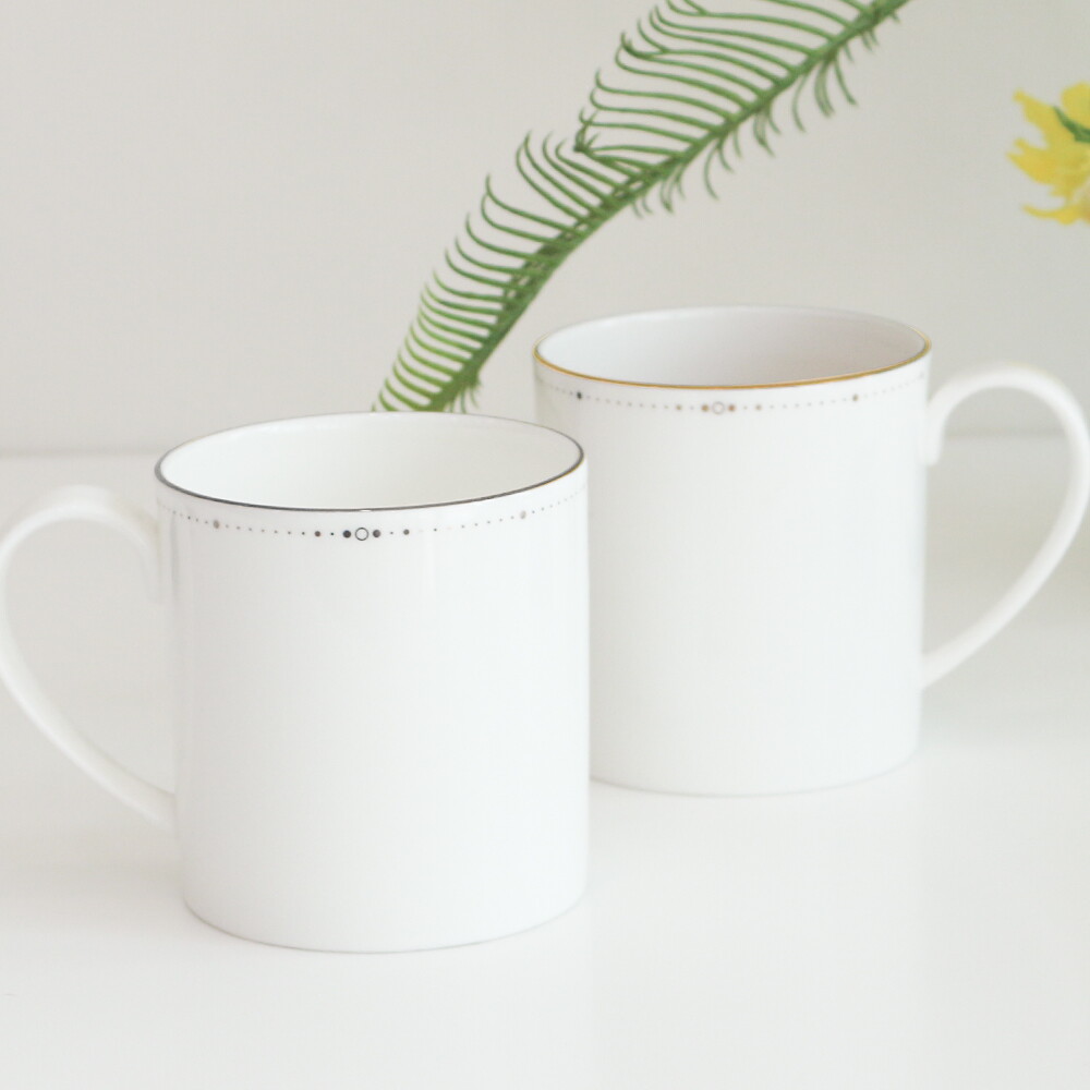 한국도자기 본차이나 위시스 머그 4인세트 4P (골드위시스 2P+플래티늄위시스 2P)