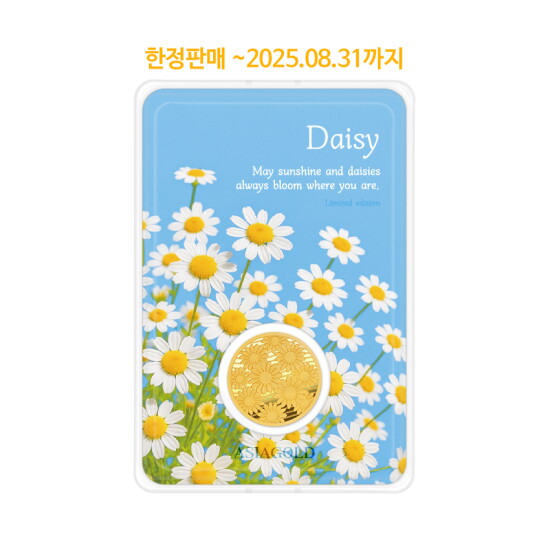 [아시아골드][아시아골드] 데이지 24k 순금 잠상 골드바 골드코인 3.75g