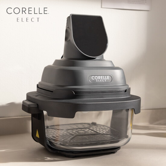 동양키친OEM 코렐 일렉 에어글라스 바사칸 에어프라이어 (4L+1.5L/밀폐,내열유리,간편설정)