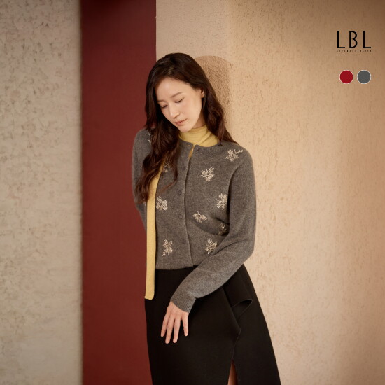 [LBL X 로라애슐리] (26FW) 캐시미어100 로라 가든비딩 가디건