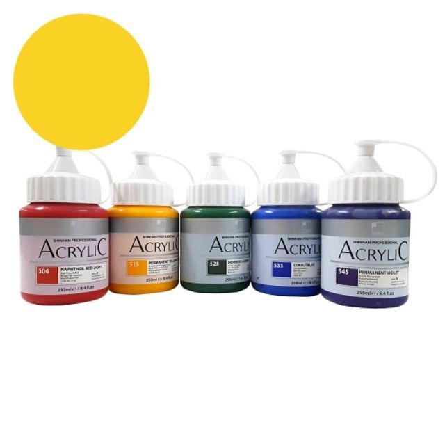 OPM 친절한탄씨 신한 아크릴물감 250ml NO.516/퍼머넌트옐로우라이트 (1개)