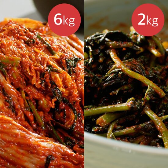 태백 포기김치 6kg+열무김치 2kg