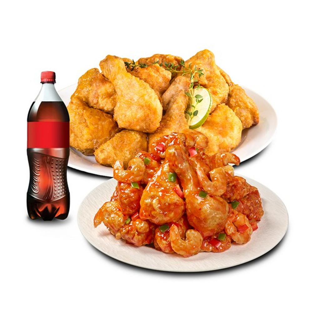 호식이두마리치킨 (호식이두마리) 후라이드+깐쇼킹치킨+콜라500ml