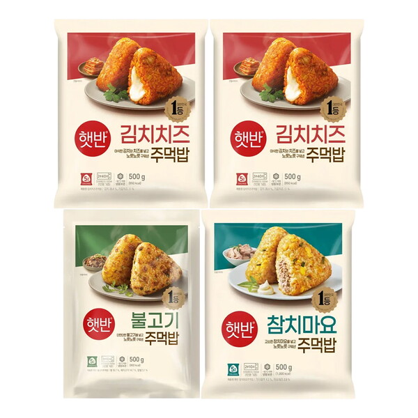 주식회사 케이티알파 CJ제일제당 [하프클럽/CJ제일제당](온라인) 햇반주먹밥 김치치즈X2 불고기 참치마요(총4개)
