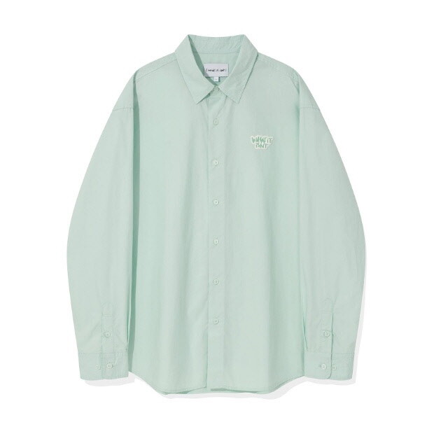 와키윌리 와키윌리긴팔티 CQK WA2300SH01MI 와펜 긴팔 셔츠 민트