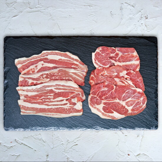 [스테이커스]듀록 기본세트 1kg(삼겹250g+삼겹250g+목살250g+목살250g)
