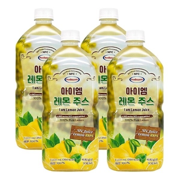 기타 (패플) [기타]보넬드 아이엠 레몬주스 레몬즙 1LX4개 / NFC  1000ml NO워터 NO설탕_22737238_673596