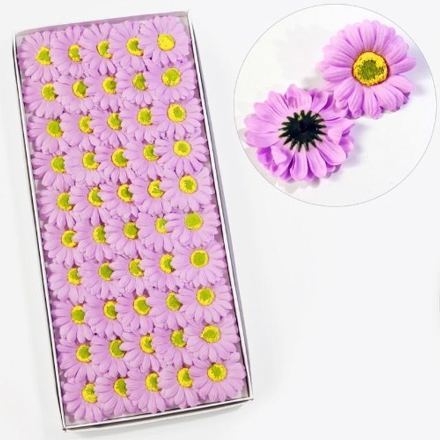 (주)케이씨원 오너클랜 플라워 비누향기 조화비누꽃 소국 (보라) 1각