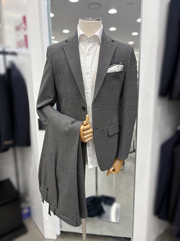 트루젠 (패플) [트루젠]20만원대 정장세트 / 남자 기모 신축성 좋은 그레이 컬러 캐주얼 정장 셋업 수트 양복 세트 / 허리 38인치_JK