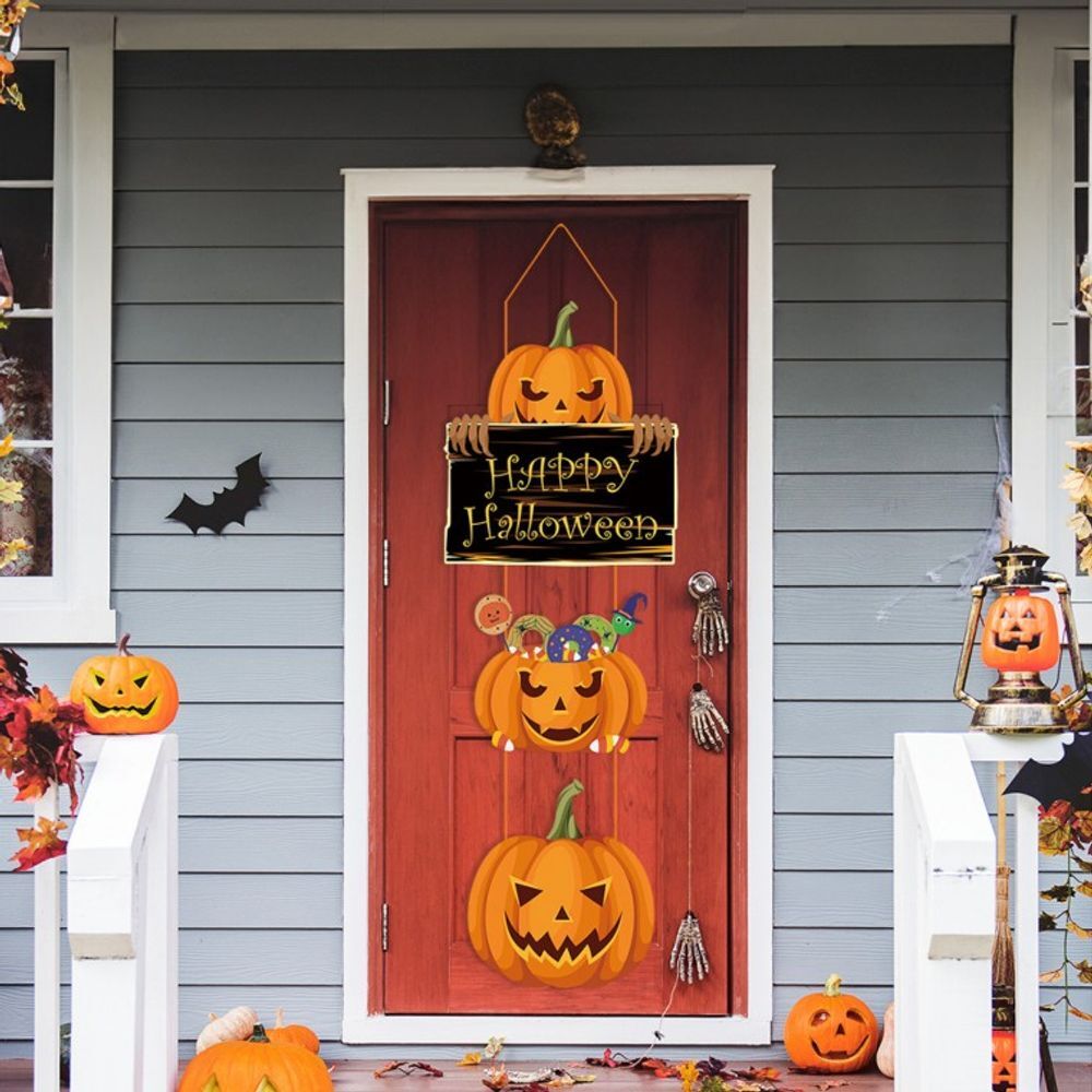 엔젤 에이치플러스몰 할로윈입구장식배너 3단호박판넬A