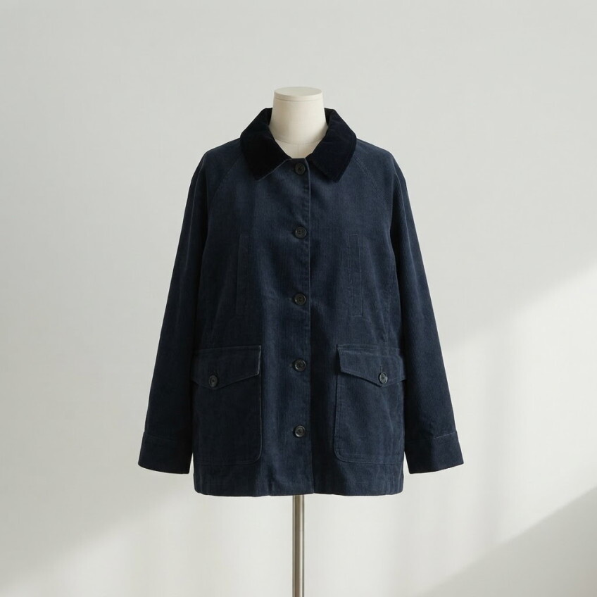 온앤온 온앤온 카라 배색 자켓 INDIGO EVR NJW6W-M9140 35