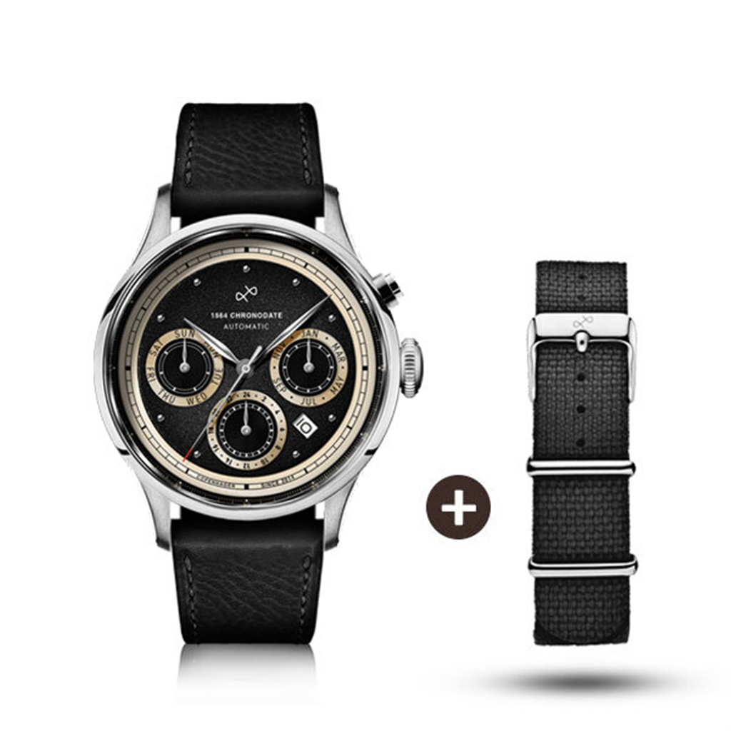 에이브이86 AV86 스코브 안데르센 시계 가죽 1564 BK 블랙