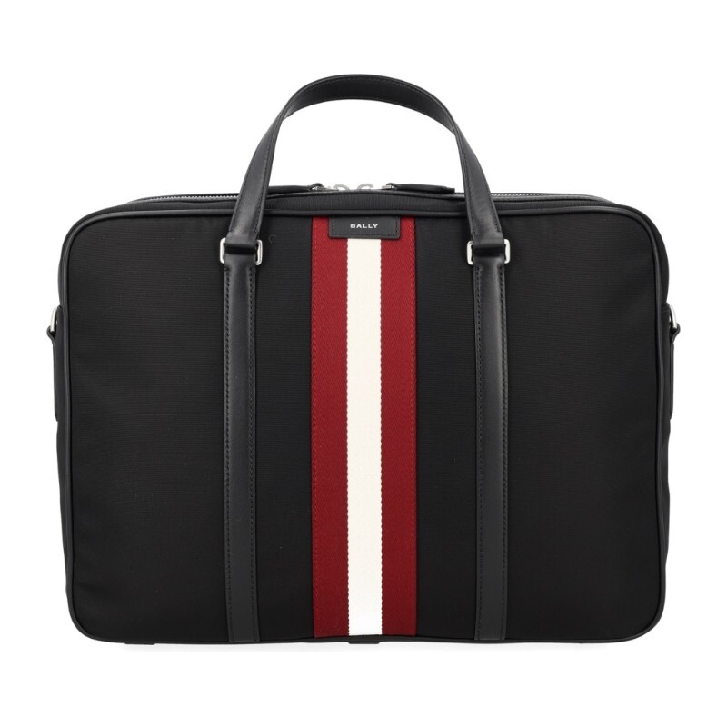 BALLY 발리 발리 버티컬 콘트라스트 스트라이프 지퍼 브리프케이스 MAB01L NY286U901P
