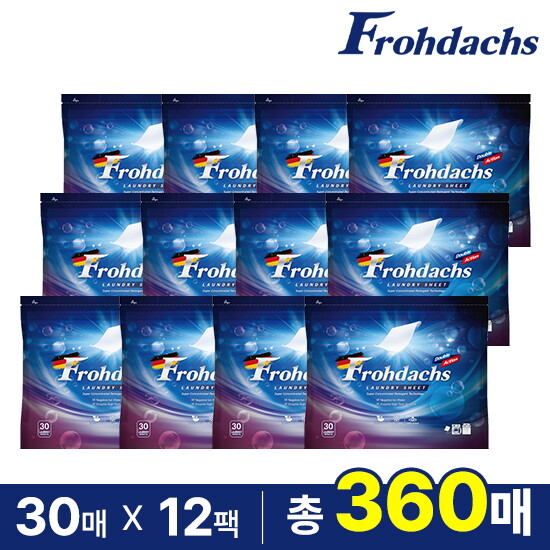 [프로닥스]☆매니아 패키지☆ 독일 빨래과학 시트세제 360매(30매*12팩)