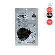 ★국내생산 새부리형 KF94_블랙★ 폴리테크 에코 KF94 마스크 대형 100매 