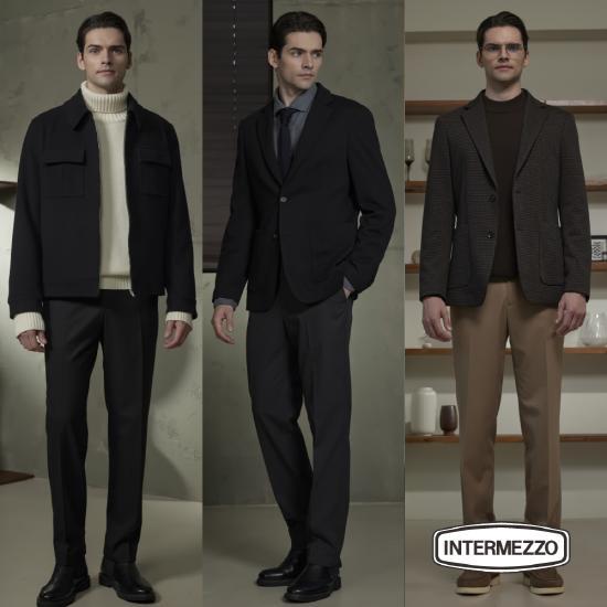 [인터메조]인터메조 25FW 남성 슬랙스 웜 팬츠 3종