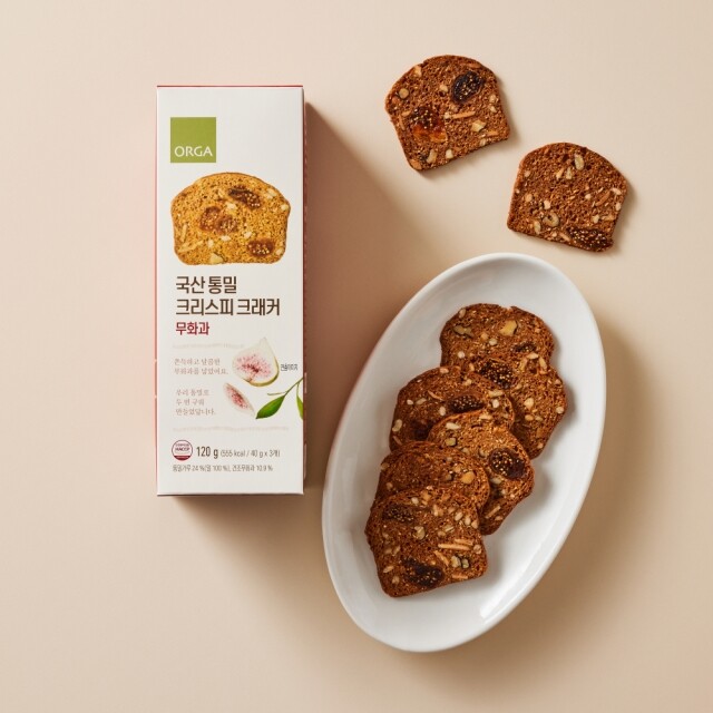 올가 (ORGA) 국산 통밀 크리스피 크래커 무화과 (120g)
