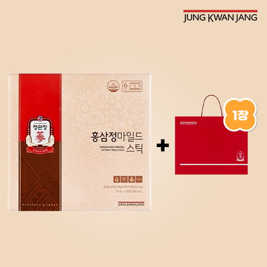 [정관장][정관장] 홍삼정 마일드스틱 (10ml x 30포) 1박스 + 쇼핑백 1개