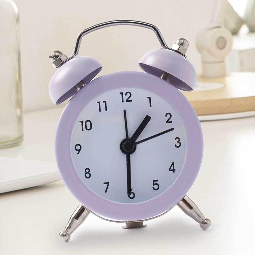 친절한탄씨 퍼플 탁상시계 소형시계 헤머벨 건전지시계