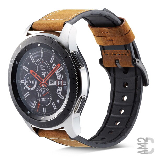 아미크(AM2C) 아미크 갤럭시워치5프로 45mm R920 실리콘레더 심플 스티치 가죽 스트랩 밴드 시계줄