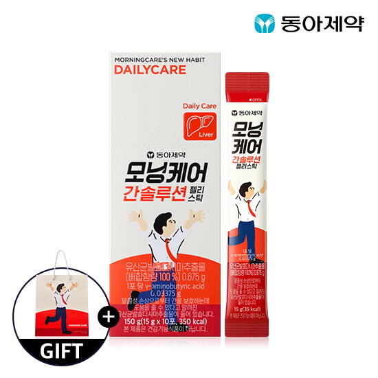㈜서흥헬스케어 동아제약 [동아제약] 모닝케어 간솔루션 젤리스틱 (15ml x 10입) + 쇼핑백증정