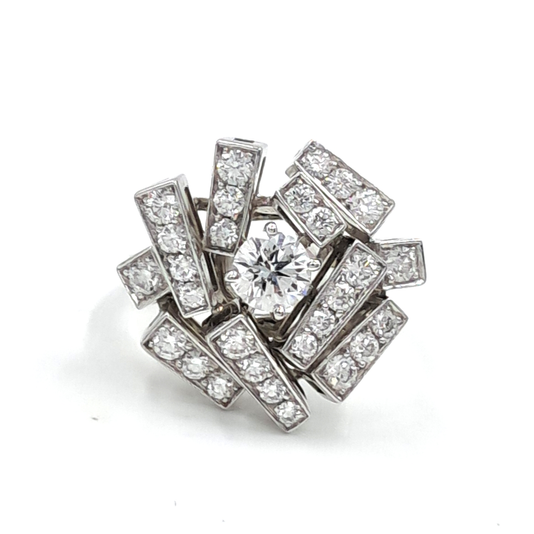 쇼메 [구구스]중고명품 쇼메 다이아 르 프랑 프리송 반지 9 (NO 10309119)