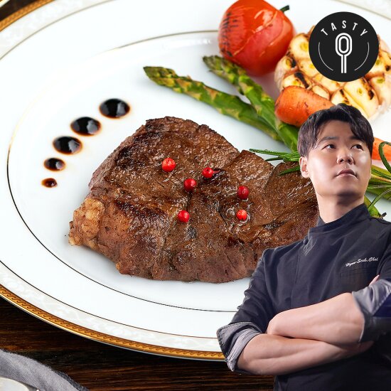 ◆최현석 프라임 스테이크 180g*10팩 + 스테이크 소스 180g*1개 +이탈리안 허브 솔트 시즈닝 50g*1개