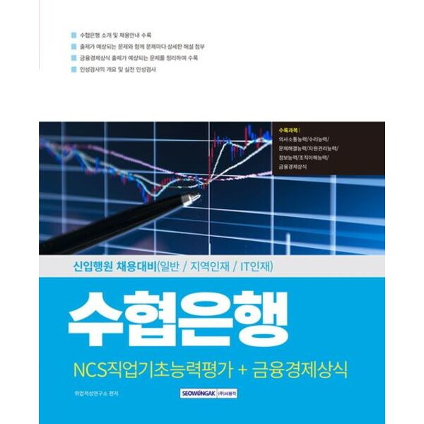 서원각 서원각 2025 수협은행 NCS직업기초능력평가 + 금융경제상식 [개정판2판] : 신입행원 채용대비(일반 / 지역인재 / IT인재)