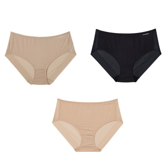 [원더브라][Wonderbra] 원더 베이직 하이웨스트 헴라인 팬티 3종세트 WBWPS5M060708