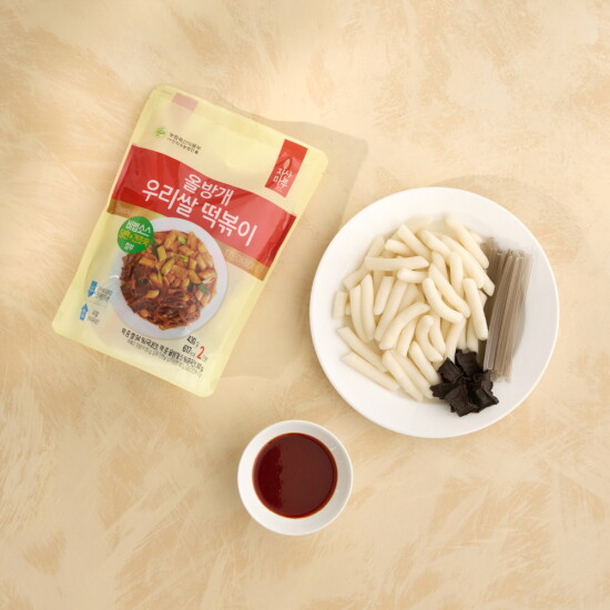 [알뜰총각][알뜰총각][떡볶이3팩] 지리산 묵가 춘향골 올방개 우리쌀 떡볶이 430g 3팩