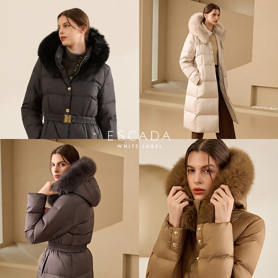[에스까다]O ESCADA 25FW 여성 사가 폭스 퍼 롱다운