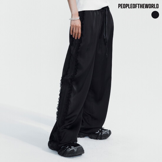 [피플오브더월드][25SS NEW] 미드나잇 레이스 셔링 팬츠
