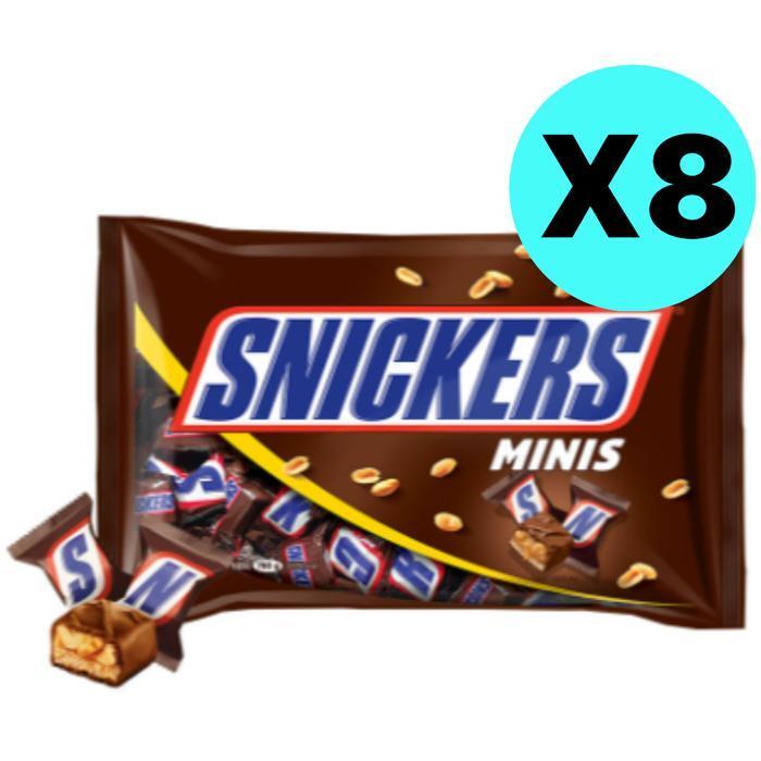 셀러허브 식품 스니커즈 미니스 초코바 땅콩 누가 카라멜 760g X 8개