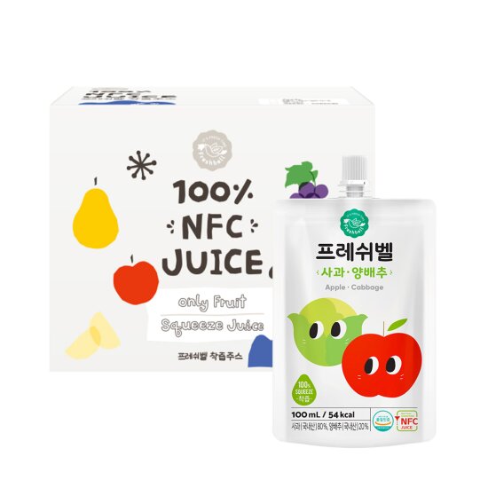 파파아이 국내산 프레쉬벨 과일주스 사과/사과양배추/감귤 1BOX 20팩